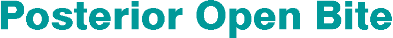 Posterior open bite title banner.