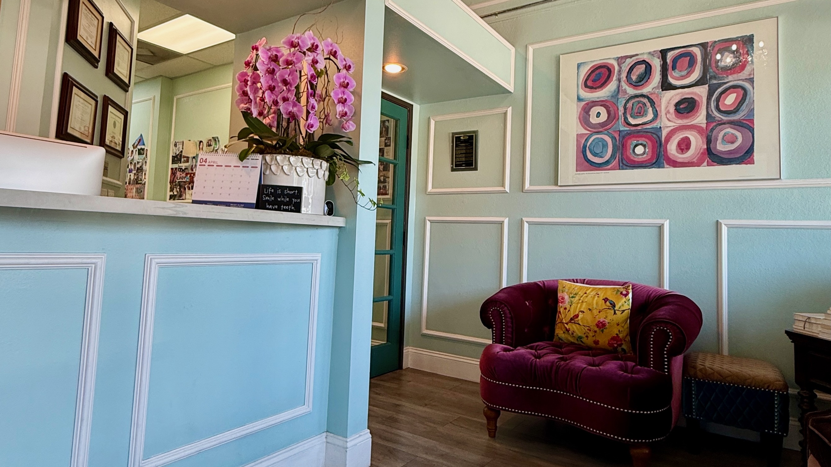 Irvine dental office reception and treatment area at Anko Hsiao DDS.
